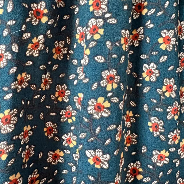 [BUNJANG] Floral Green Midi Dress - Size 55 / 플라워 그린 원피스 55
