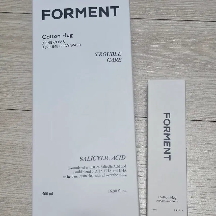 [BUNJANG] FORMENT Cotton Hug Perfume Body Wash & Hand Cream Set / 포맨트 코튼허그 퍼퓸 바디워시 & 핸드크림
