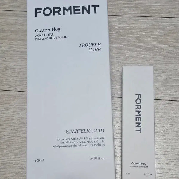[BUNJANG] FORMENT Cotton Hug Perfume Body Wash & Hand Cream Set / 포맨트 코튼허그 퍼퓸 바디워시 & 핸드크림