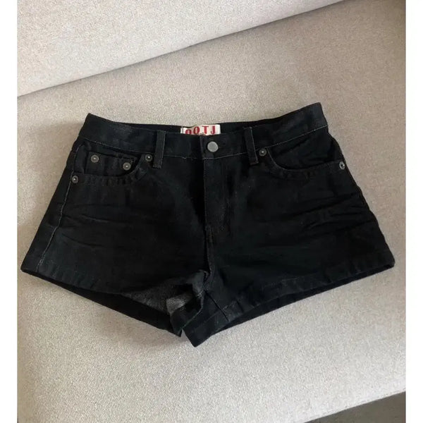 [BUNJANG] OOTJ Non-Fade Black Denim Shorts / OOTJ 논페이드 블랙 데님 숏팬츠