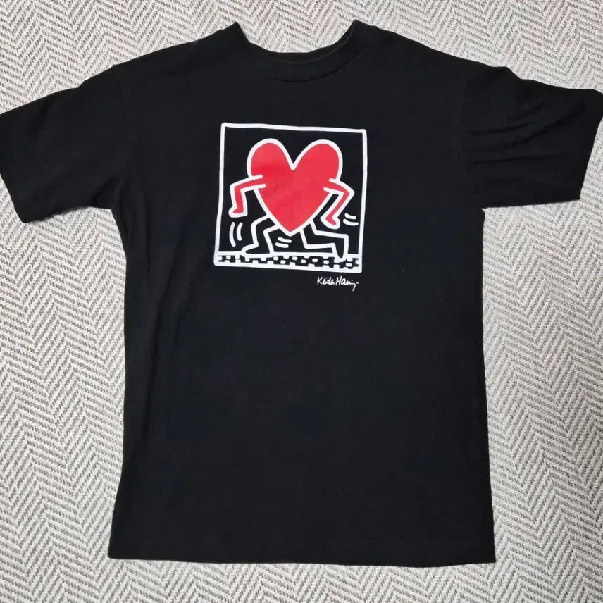 [BUNJANG] Keith Haring x CLRIDE.n Black Short Sleeve T-Shirt / 키스해링 x CLRIDE.n 블랙 반팔티