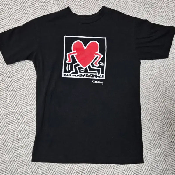 [BUNJANG] Keith Haring x CLRIDE.n Black Short Sleeve T-Shirt / 키스해링 x CLRIDE.n 블랙 반팔티