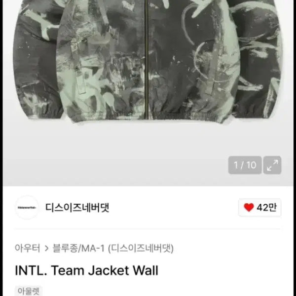 [BUNJANG] This Never That INTL. Team Jacket L / (실착 1회)디스이즈네버댓 팀 자켓 INTL. Team Jacket L