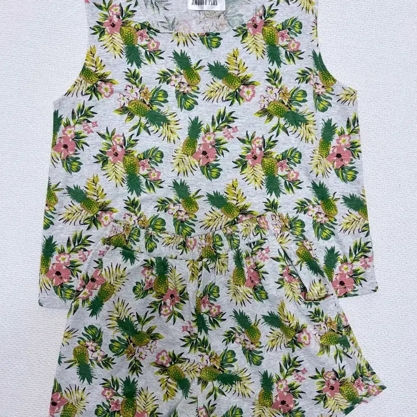 [BUNJANG] New Thai Cotton Spandex Floral Sleeveless Shorts Set / [새제품] 태국산 고급 여름 면스판 패턴 나시 반바지 셋업(휴양지룩)