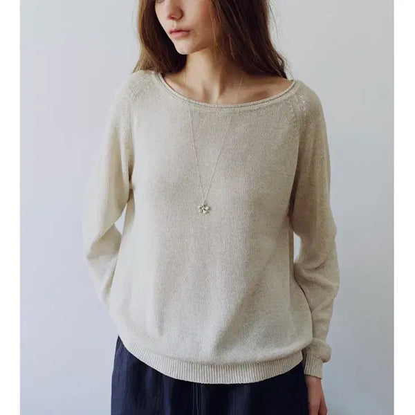 [BUNJANG] Gongdreen Hailey Linen Knit Natural / 공드린 헤일리 린넨니트 내추럴