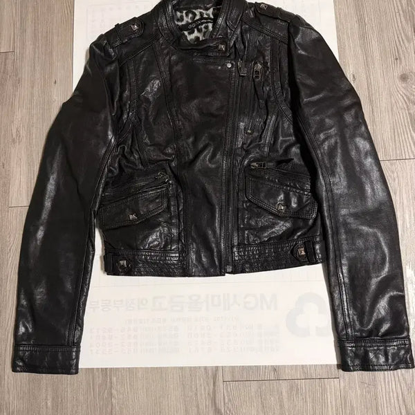 [BUNJANG] GGPX New York Genuine Lambskin Leather Jacket - Size M / GGPX 뉴욕 천연 양가죽  레더 자켓 M