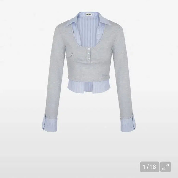 [BUNJANG] BNFROM Layered Shirt Sleeves / 비엔프롬 레이어드 셔츠 슬리브