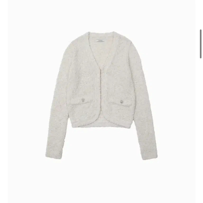 [BUNJANG] Viviebow Hush Pearl Open Cardigan White / 비비보우 허쉬 펄 오픈 가디건 화이트