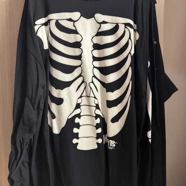[BUNJANG] Misfits Bone Skeleton Glow-in-the-Dark Band T-Shirt XL / 미스핏츠 본 뼈티 밴드티(야광) XL