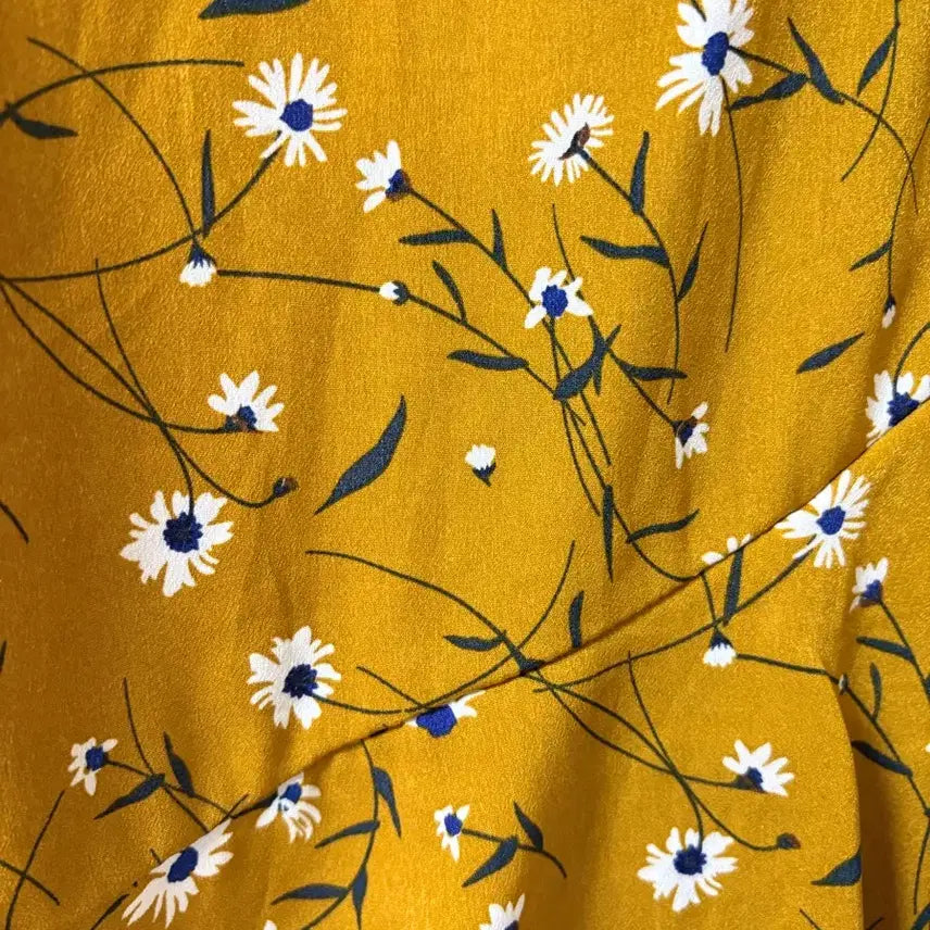 [BUNJANG] Mustard Flower Tiered Sleeveless Dress / 머스타드 플라워 캉캉 나시원피스 55