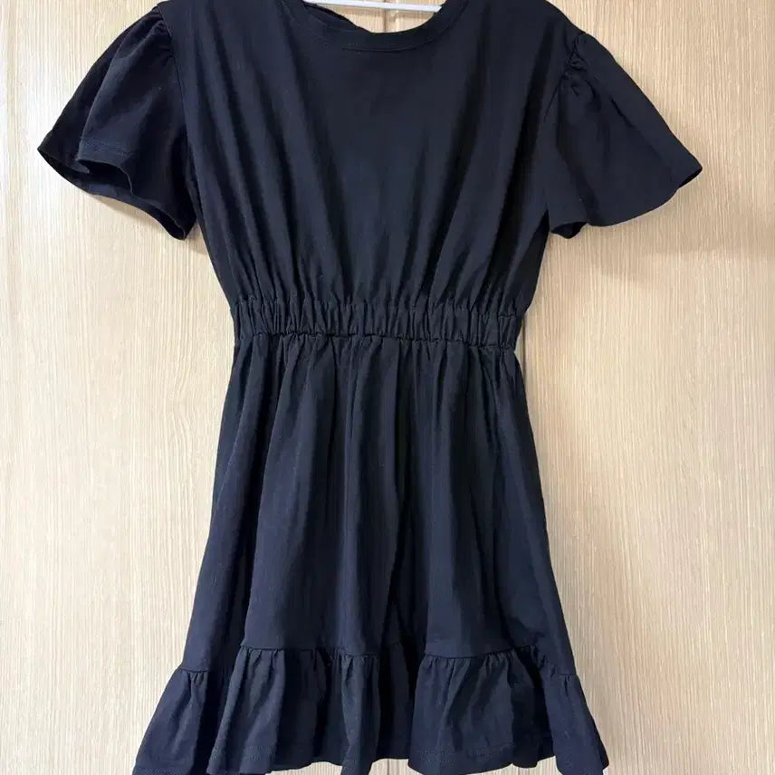 [BUNJANG] Black Frill Short Sleeve Mini Dress / 블랙 프릴 반팔 원피스 55