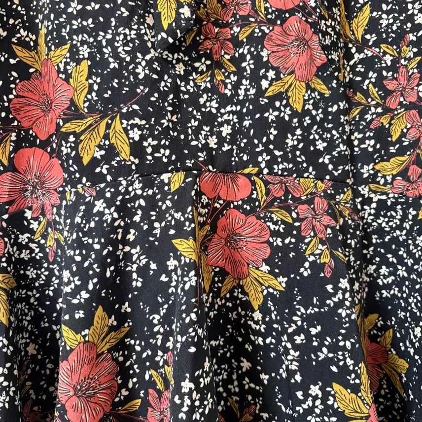 [BUNJANG] Modern Floral Pattern Long Dress / 모던한 플로럴 패턴 원피스 55
