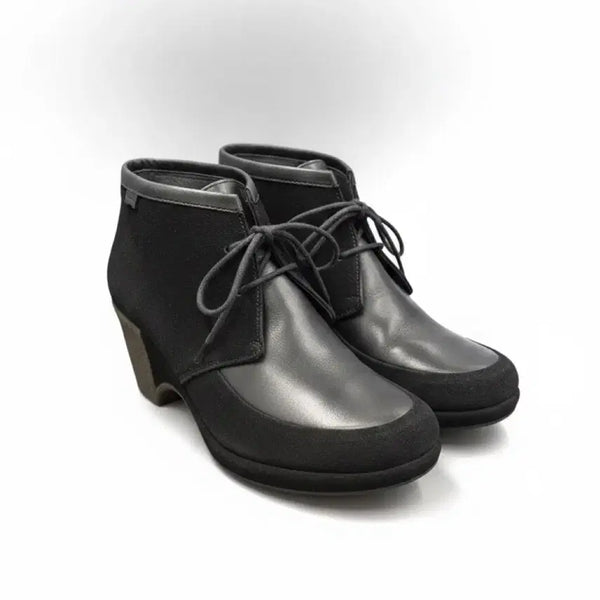 [BUNJANG] Women's Platform Suede & Leather Color-Block Boots / 여성39/ 캠퍼 플랫폼 세무 배색 가죽 구두 워커