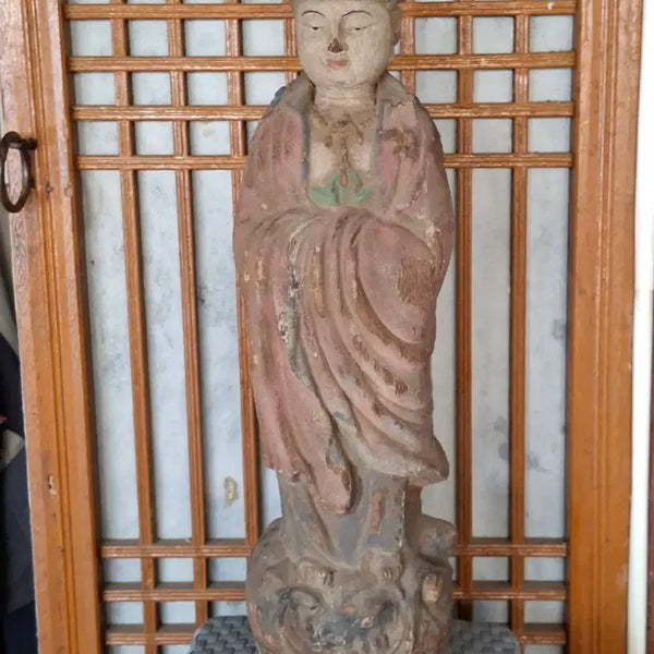 [BUNJANG] Antique Wooden Statue of Guanyin / 고풍스러운 목조 관세음보살상