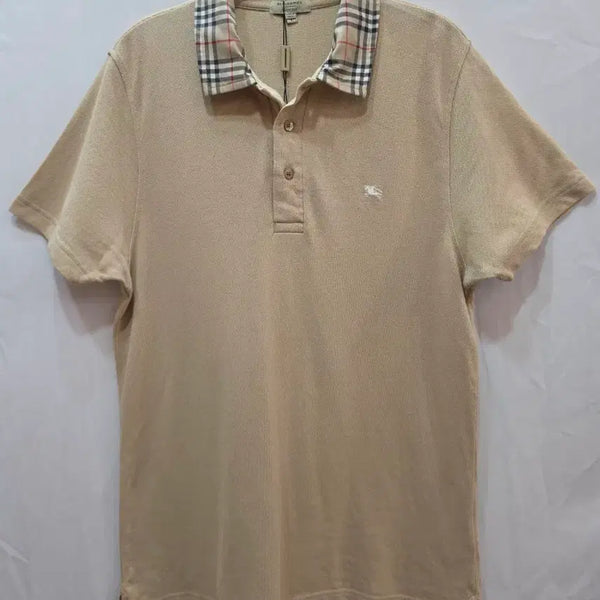 [BUNJANG] Burberry Men's Beige Short Sleeve Polo T-Shirt / (정품)버버리 남성 베이지 반팔 카라 티셔츠