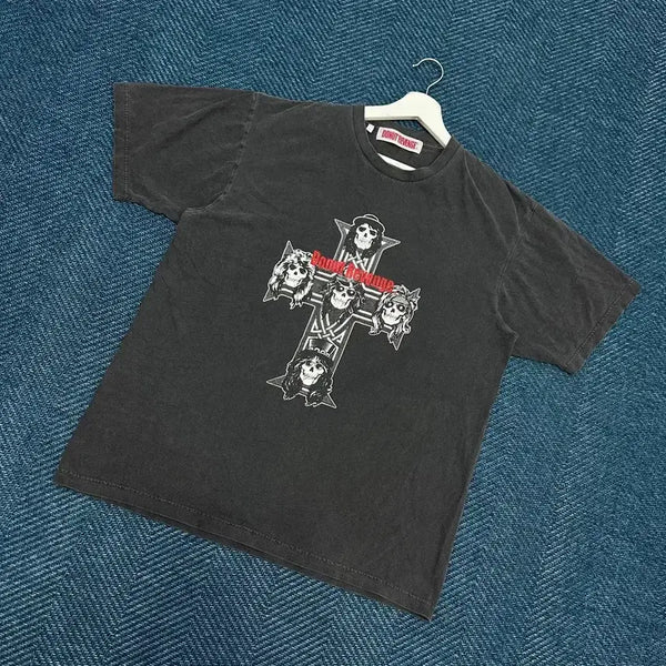[BUNJANG] Donut Revenge Guns N' Roses Graphic T-Shirt / 도넛리벤지 건스앤로지스 반팔티
