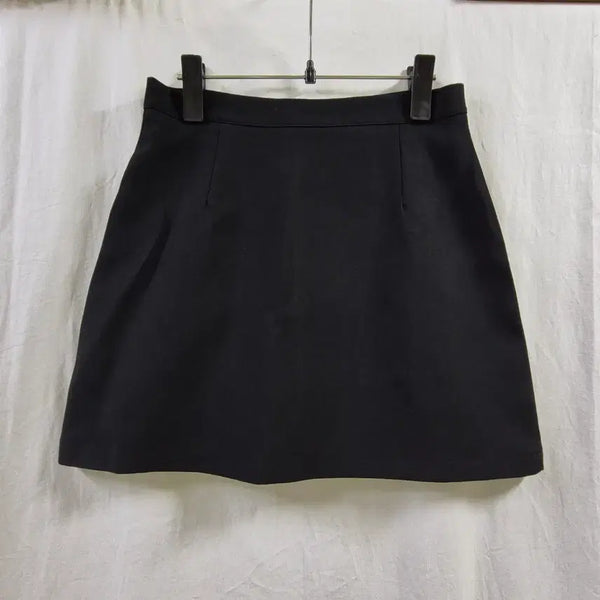 [BUNJANG] Vintage Black Mini Skirt / 일본 구제 빈티지 블랙 미니 스커트