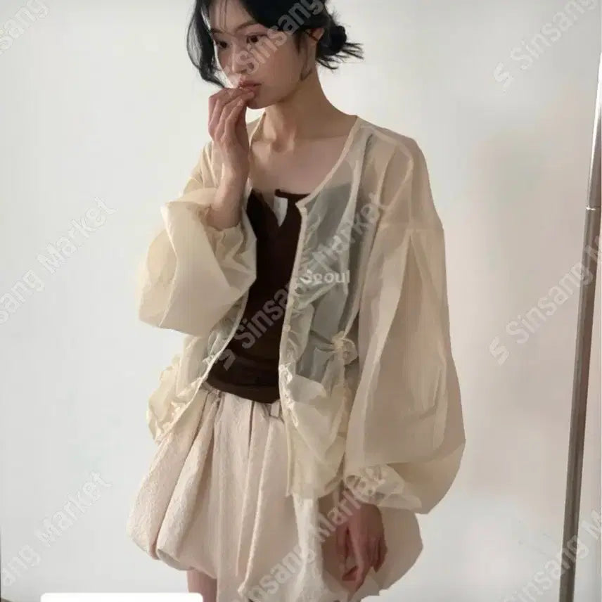 [BUNJANG] Pumpkin Skirt Pants - Beige / 호박 스커트 팬츠(새상품)