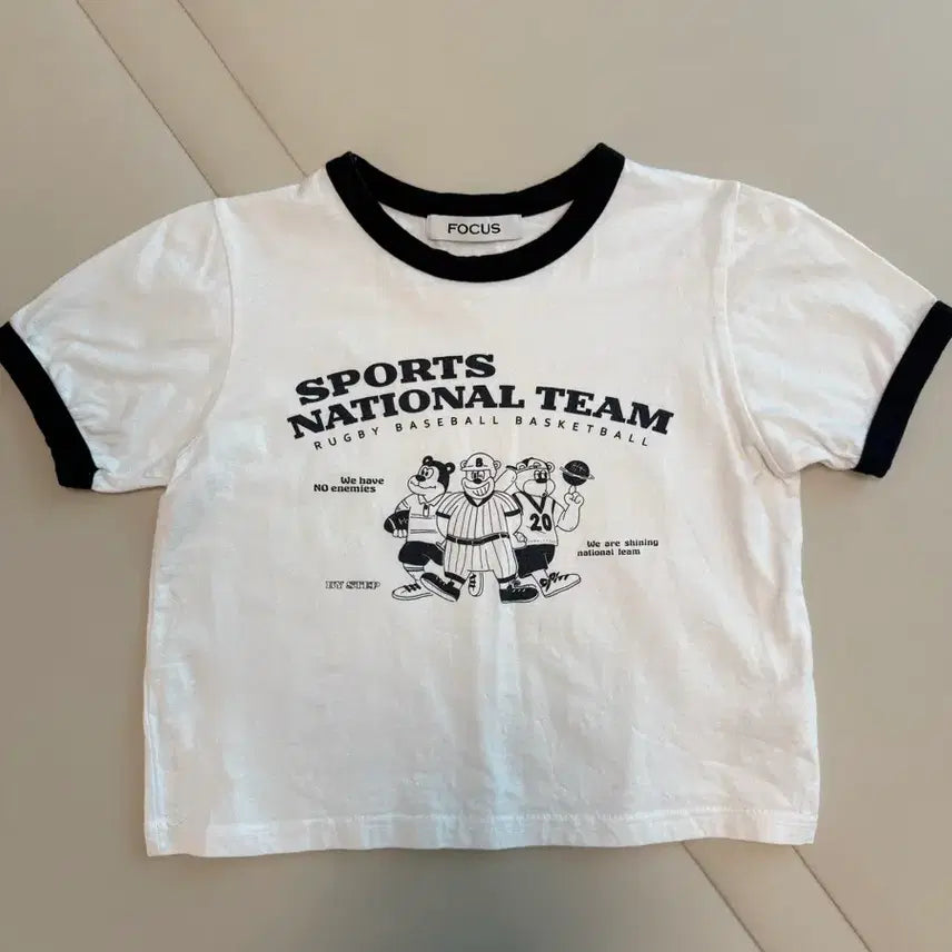[BUNJANG] FOCUS Cropped Short-Sleeve T-Shirt / 포커스(FOCUS) 크롭 반팔티