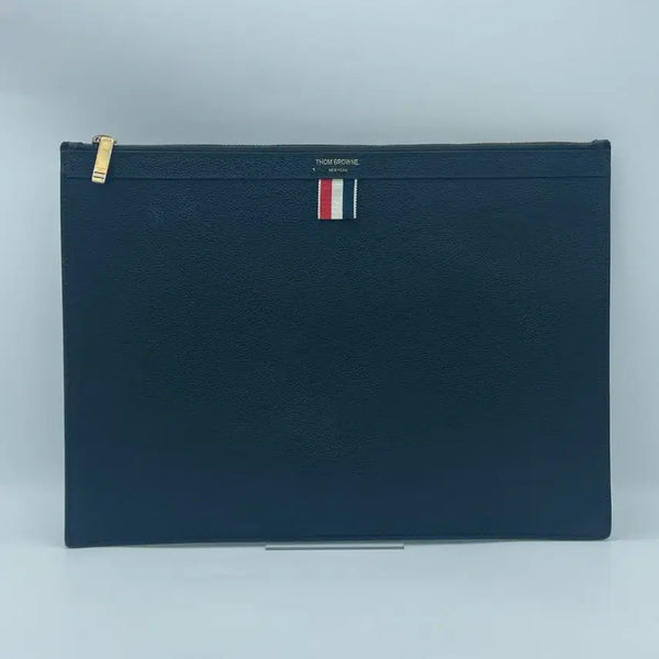 [BUNJANG] Thom Browne Pebble Grain Logo Clutch Bag M Black / [ M ] 정품 톰브라운 페블그레인 로고 클러치백