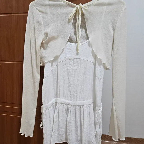 [BUNJANG] Yellow Sleeveless Top and Bolero Set / 나시1,볼레로