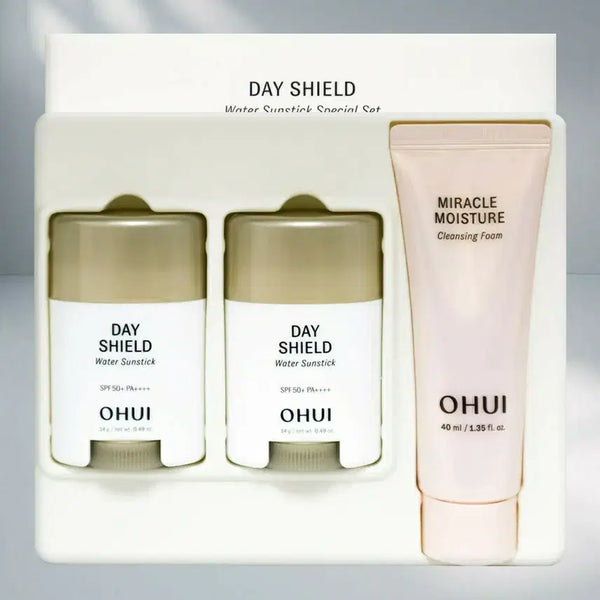 [BUNJANG] OHUI Water Cooling Sun Stick Duo Set with Miracle Foam Cleansing (2x Sun Sticks) / 오휘 수분쿨링 선스틱 (썬크림2개입)
