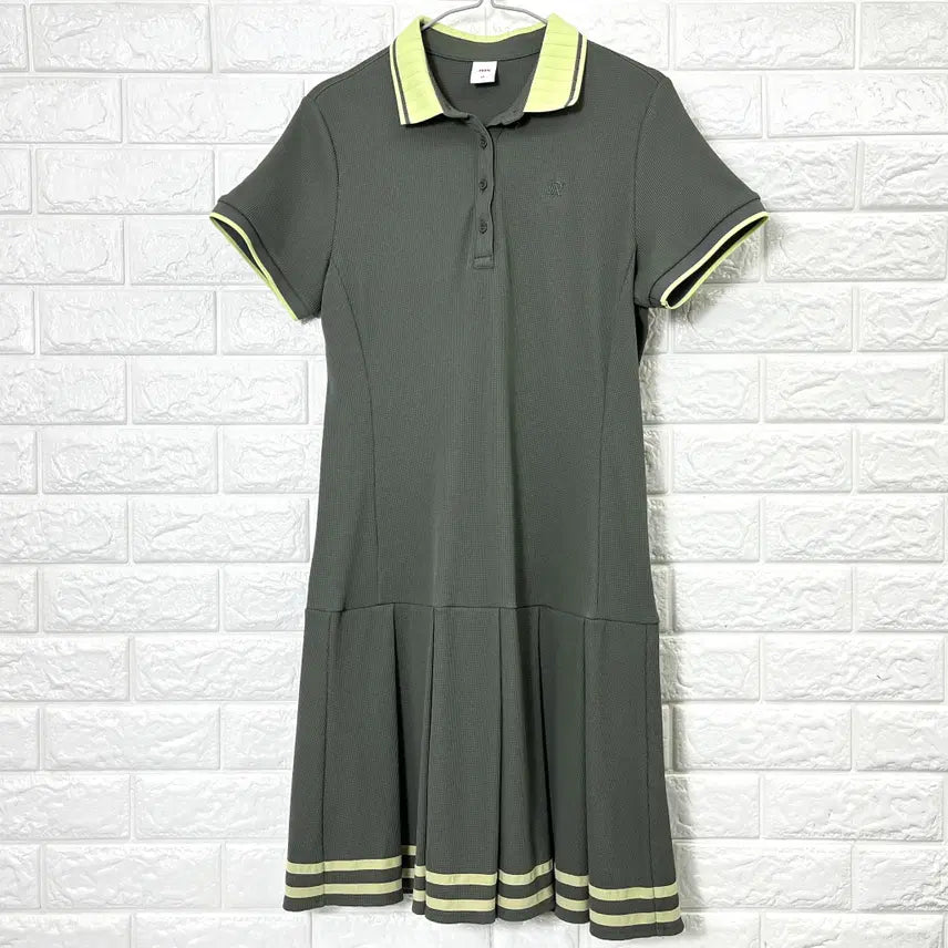 [BUNJANG] JDX Women's Khaki Golf Polo Dress Size 95 / JDX 여성 카키 골프 카라 원피스 95