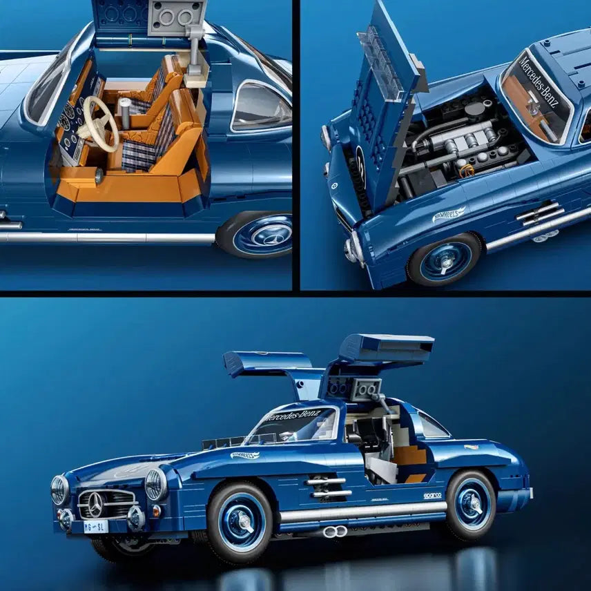 [BUNJANG] Mattel Brick Shop Mercedes-Benz 300SL 1:12 Scale Gullwing Blue / 마텔 브릭샵 메르세데스 벤츠 300SL 1:12 스케일 걸윙도어 블루