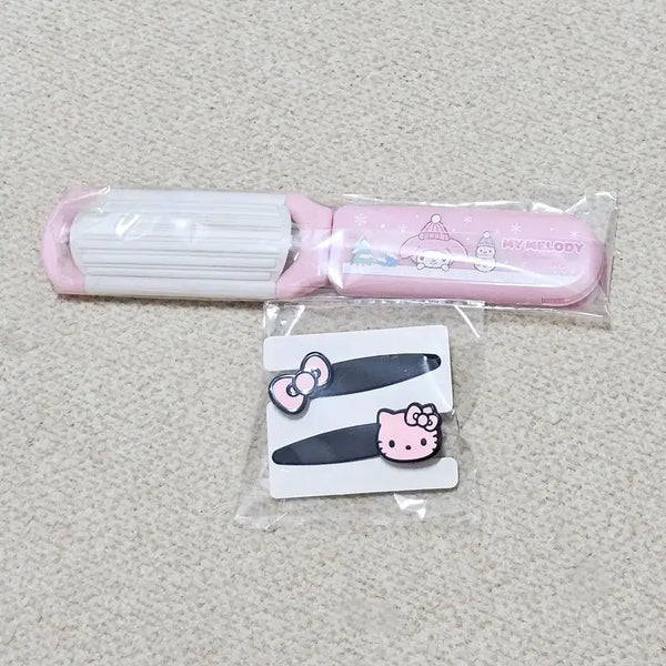 [BUNJANG] My Melody Comb Mirror + Wemee Hello Kitty Pin Set / 마이멜로디 빗거울 + 웨메 헬로키티핀