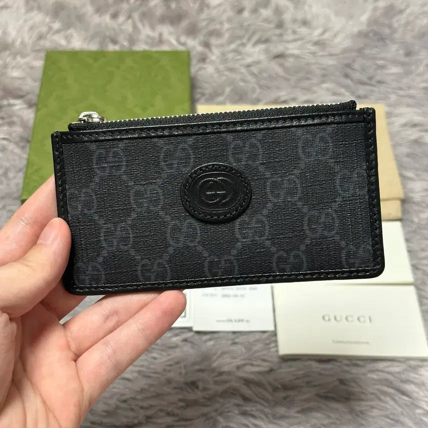 [BUNJANG] Gucci GG Interlocking Card Wallet Black / [미사용/새상품] 구찌 GG 인터로킹 카드지갑 블랙