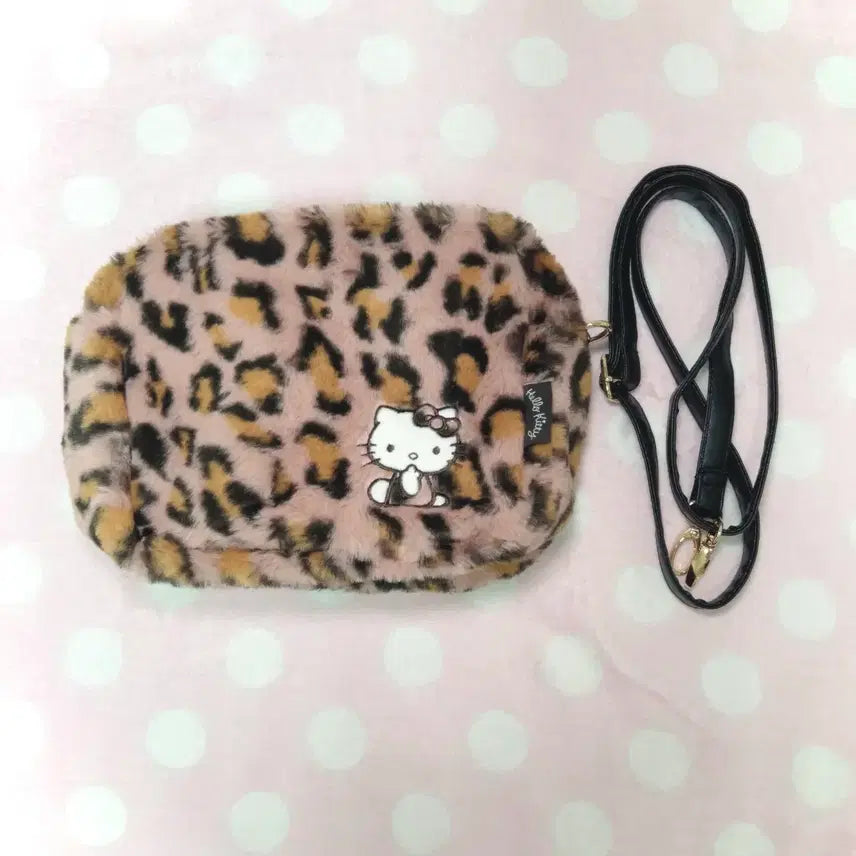 [BUNJANG] Sanrio Hello Kitty Leopard Print Shoulder Bag / 산라오 키티 갸루 호피 레오파드 숄더백