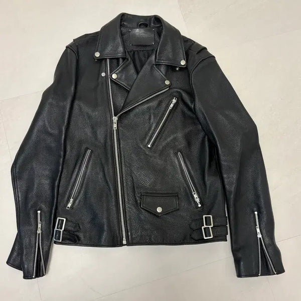 [BUNJANG] VIVASTUDIO Cowhide Leather Rider Jacket / 비바스튜디오 소가죽 라이더 자켓