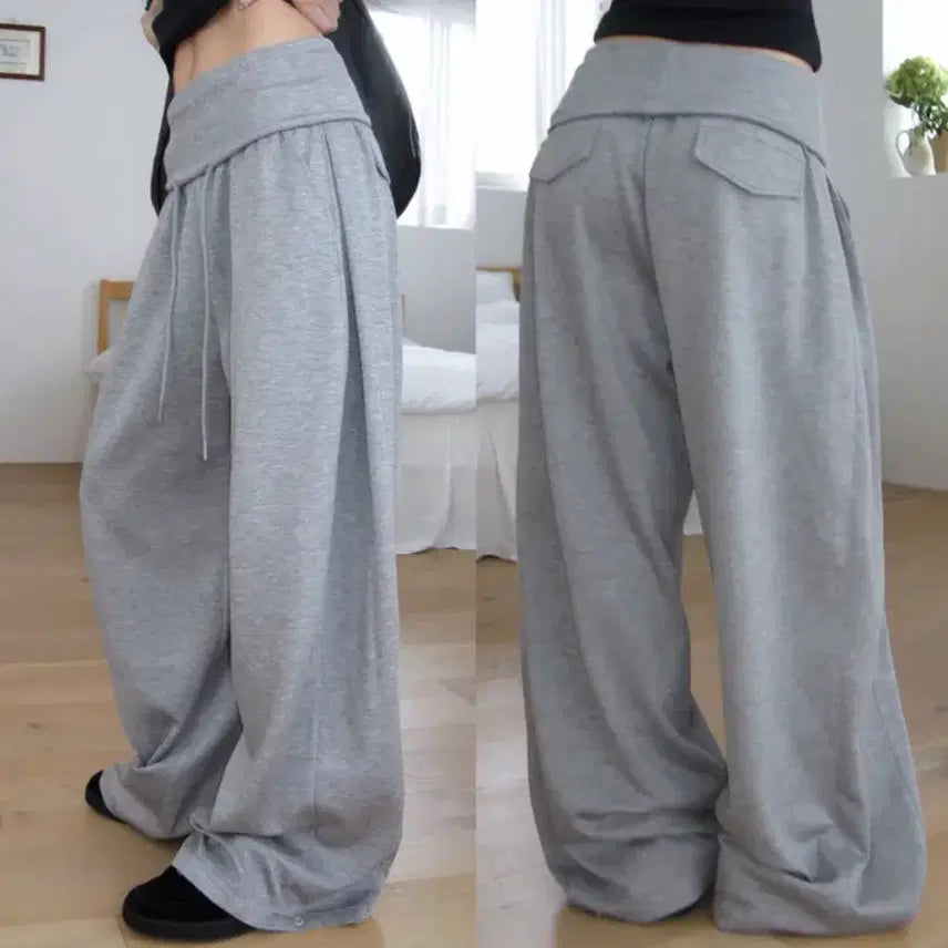 [BUNJANG] Pintuck Wide Training Pants / 핀턱 와이드 트레이닝 팬츠