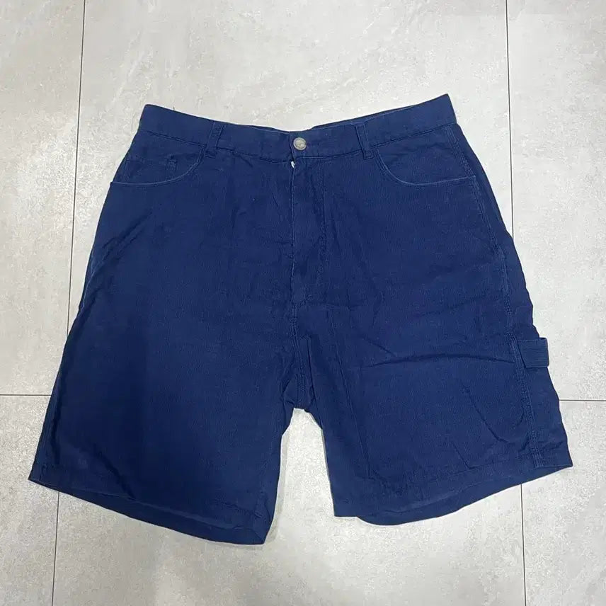 [BUNJANG] BIRTHDAYSUIT Corduroy Carpenter Shorts Navy L / [BIRTHDAYSUIT] 벌스데이수트 코듀로이 반바지 네이비 L