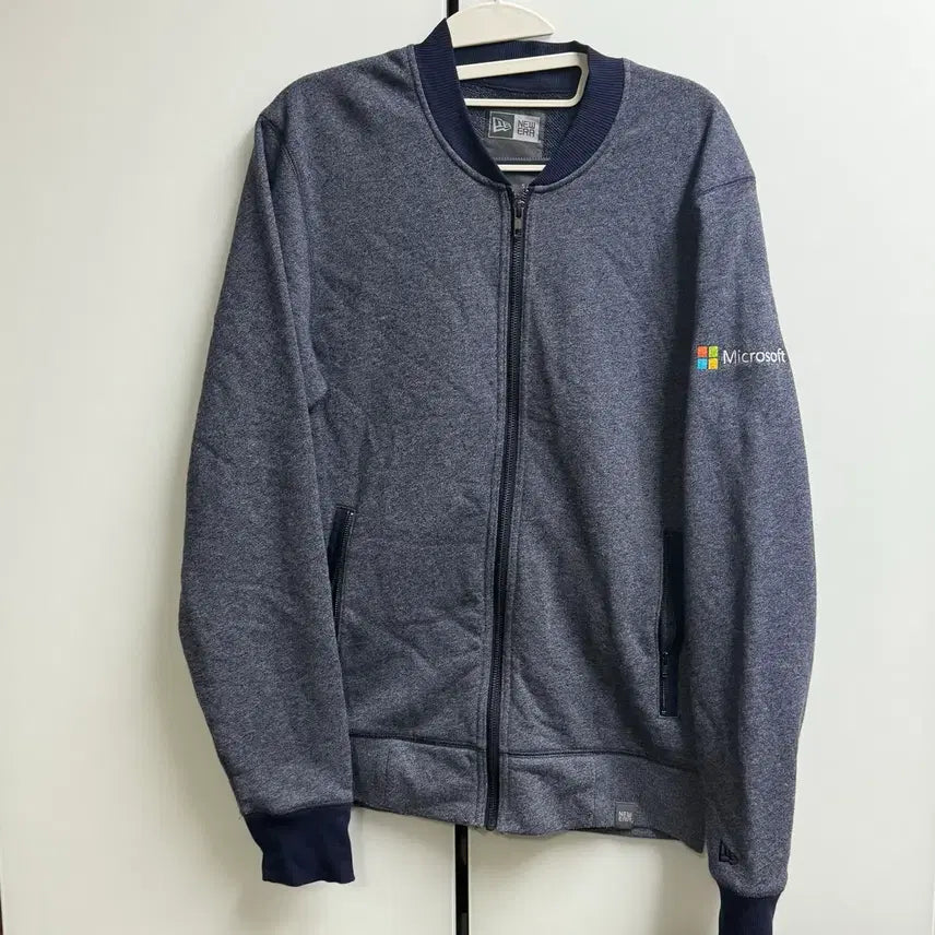 [BUNJANG] New Era Microsoft Navy Zip-Up Jacket / 뉴에라 마이크로소프트 네이비 집업 자켓 S