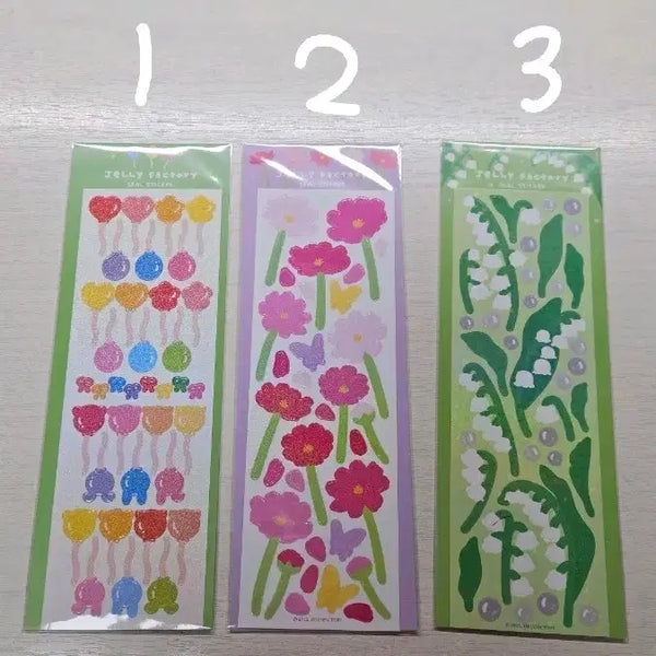 [BUNJANG] Diarry Decor Stickers Bundle (Jelly Factory, Hipung, Miyá Stationery Shop, etc.) / 새상품) 다꾸 스티커 (젤리팩토리, 힙웅, 미야문구샵 등)