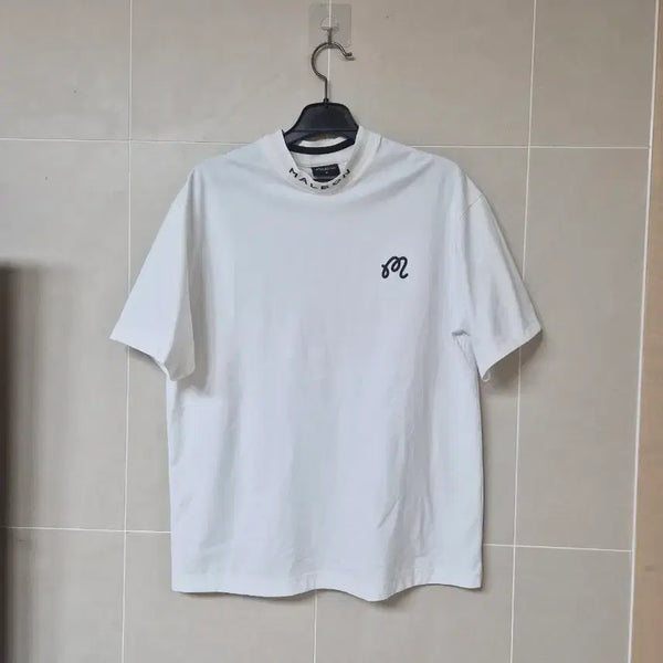 [BUNJANG] Malbon Golf Short Sleeve T-Shirt White Size 95 / 말본 골프 반팔 티셔츠 화이트 95