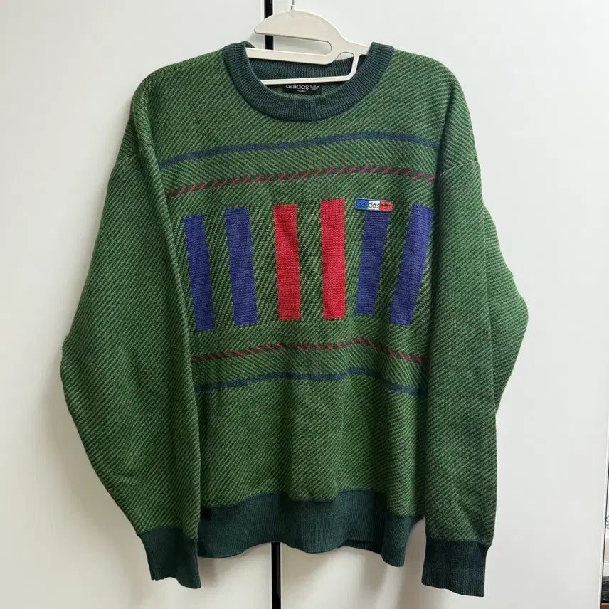 [BUNJANG] Adidas 90s Retro Knit Green / 90s 아디다스 레어 레트로 그린 니트 100