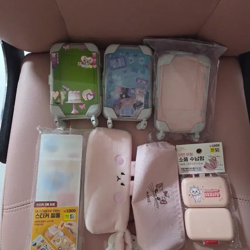 [BUNJANG] Daiso Pencil Case Organizer Carrier Bundle / (급처)다이소 필통 소품 수납함 캐리어 보관함 일괄