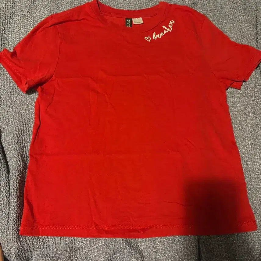 [BUNJANG] H&M Red Short Sleeve T-Shirt / H&M 반팔 티셔츠 레드