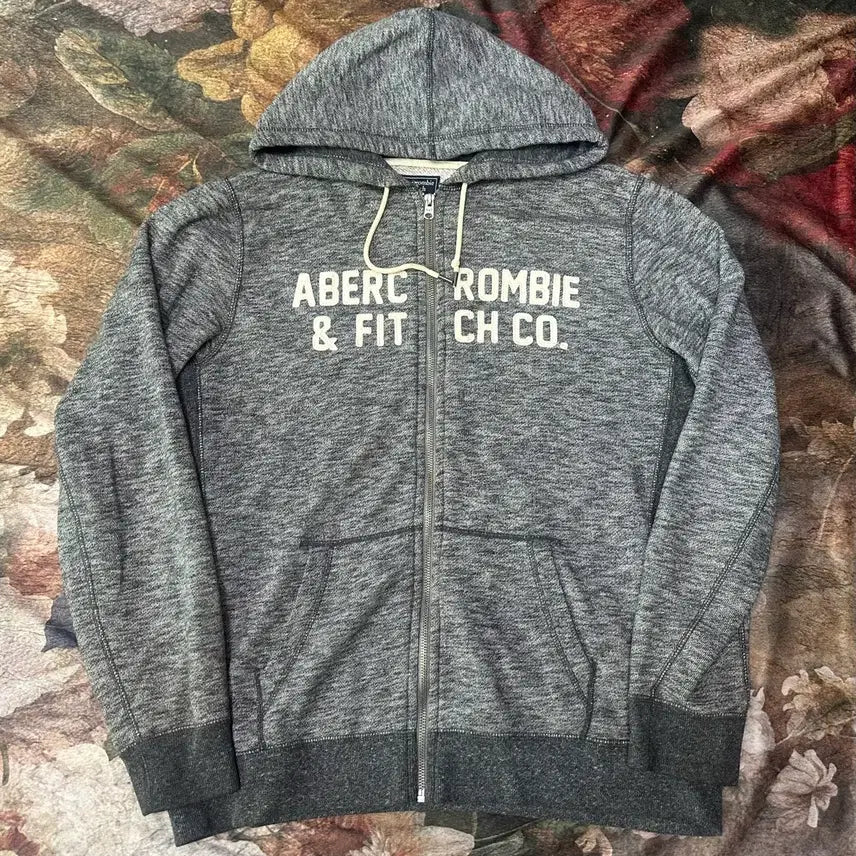 [BUNJANG] Abercrombie & Fitch Vintage Grey Hoodie Zip-Up L / 아베크롬비 빈티지 그레이후드집업 L 홀리스터 후아유 y2k 후드집업