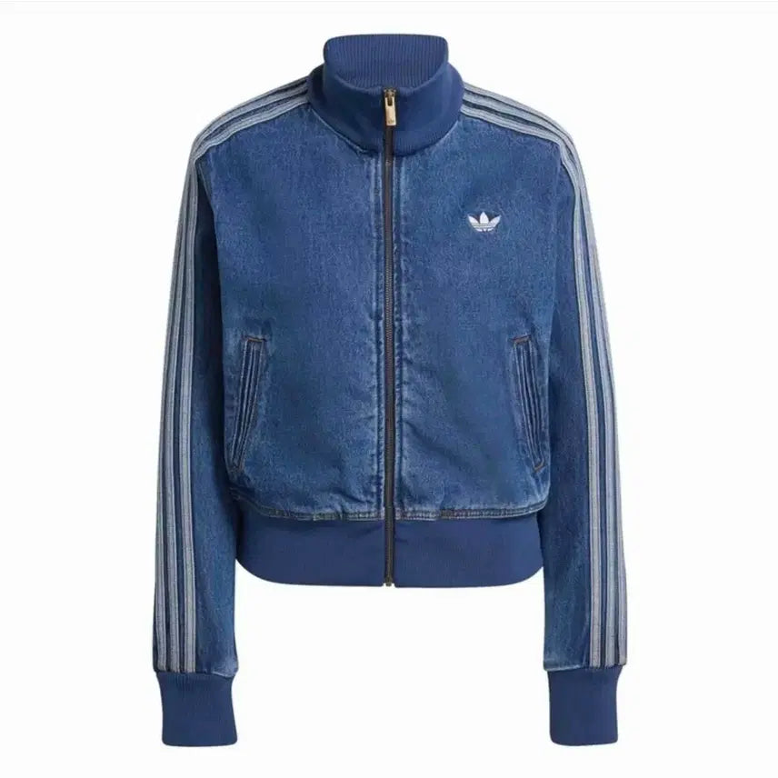 [BUNJANG] Adidas Firebird Denim Track Top Women L / 오늘만가격내림) 아디다스 파이어버드 데님 트랙탑 우먼 L