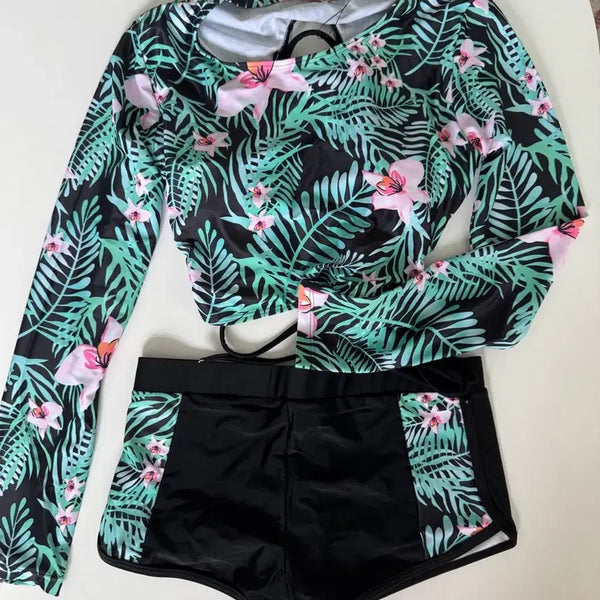 [BUNJANG] Rash Guard Top and Bottom Set - Medium / 택 있는 새제품) 래쉬가드 상하세트_M