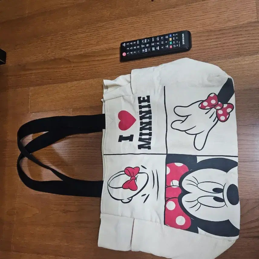 [BUNJANG] Minnie Mouse Eco Bag Ivory / 미니마우스 에코백 아이보리