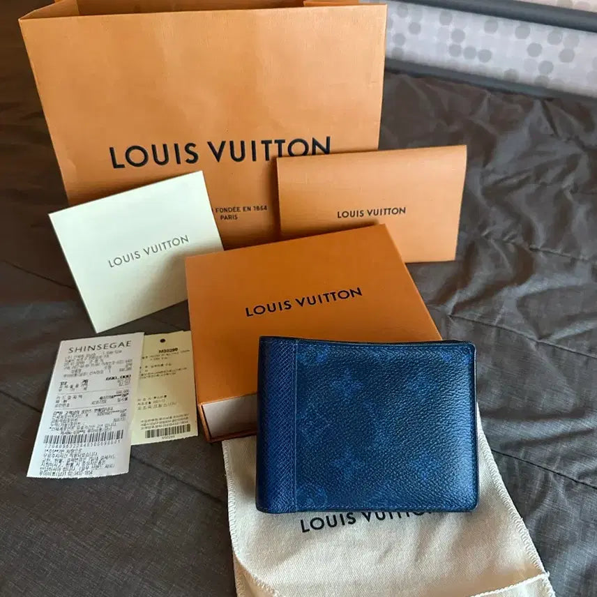 [BUNJANG] Louis Vuitton Taigarama Monogram Bifold Wallet Full Set / 루이비통 타이가라마 모노그램 반지갑 풀구성품