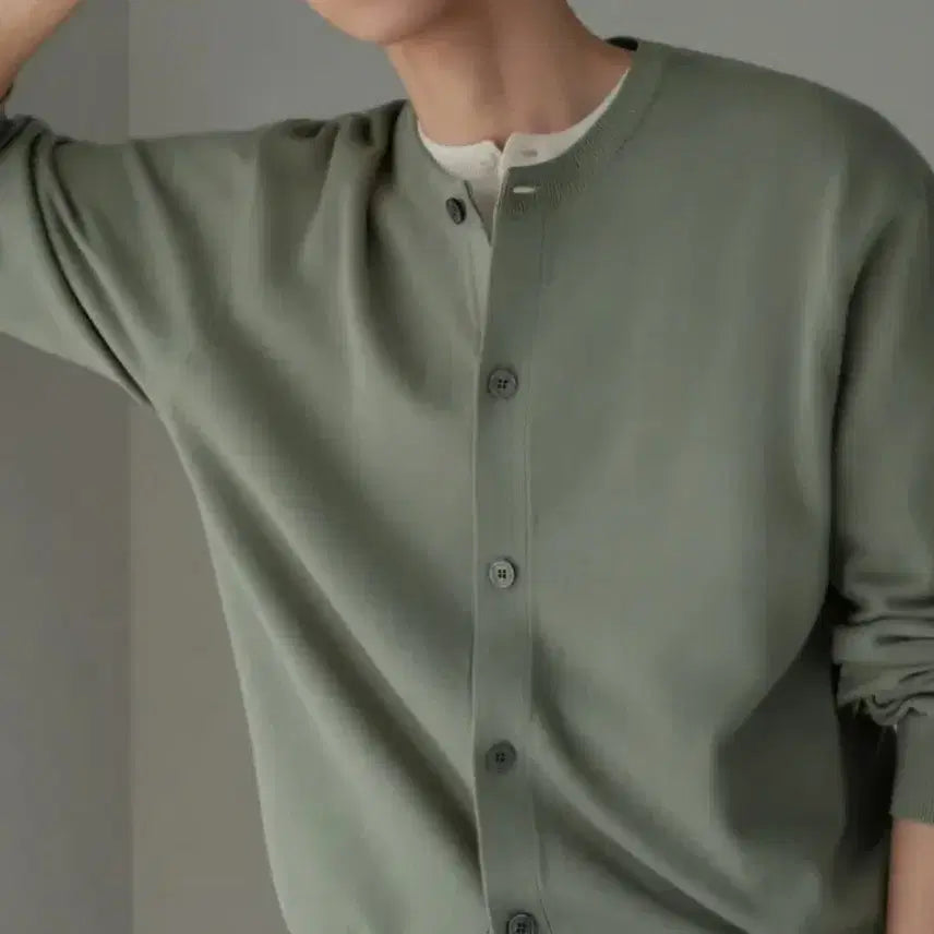 [BUNJANG] Musinsa Standard Light Khaki Cardigan / [새상품]무신사스탠다드 라이트카키 가디건