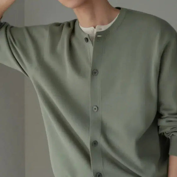 [BUNJANG] Musinsa Standard Light Khaki Cardigan / [새상품]무신사스탠다드 라이트카키 가디건