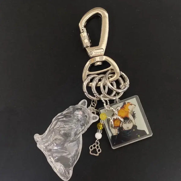 [BUNJANG] Transparent Pet Memory Object Keyring / 투명 펫 메모리 오브제 키링