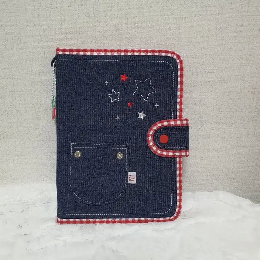 [BUNJANG] Daiso Denim Book Cover Notebook (Red, Blue) Bundle Set / 일괄)다이소 데님 북커버 노트 수첩_레드,블루