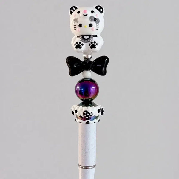 [BUNJANG] Monotone Kitty Figure Handmade Ballpoint Pen / 모노톤 키티볼펜 흑백키티 키티피규어 볼꾸비즈  수제볼펜